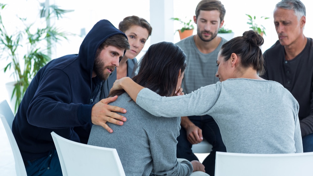 Intensive Outpatient Program for Alcohol North Jersey Recovery Center - A group of individuals attend a group therapy session as part of their intensive outpatient treatment for alcohol
