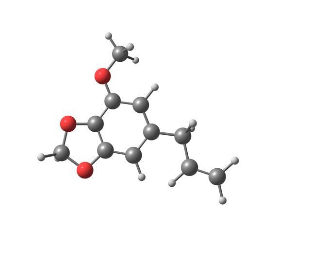 Getting High From Nutmeg - Myristicin molecule 